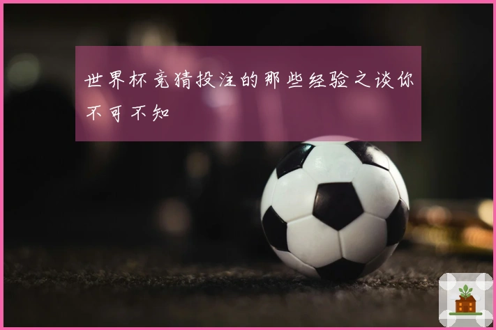 世界杯竞猜投注的那些经验之谈你不可不知